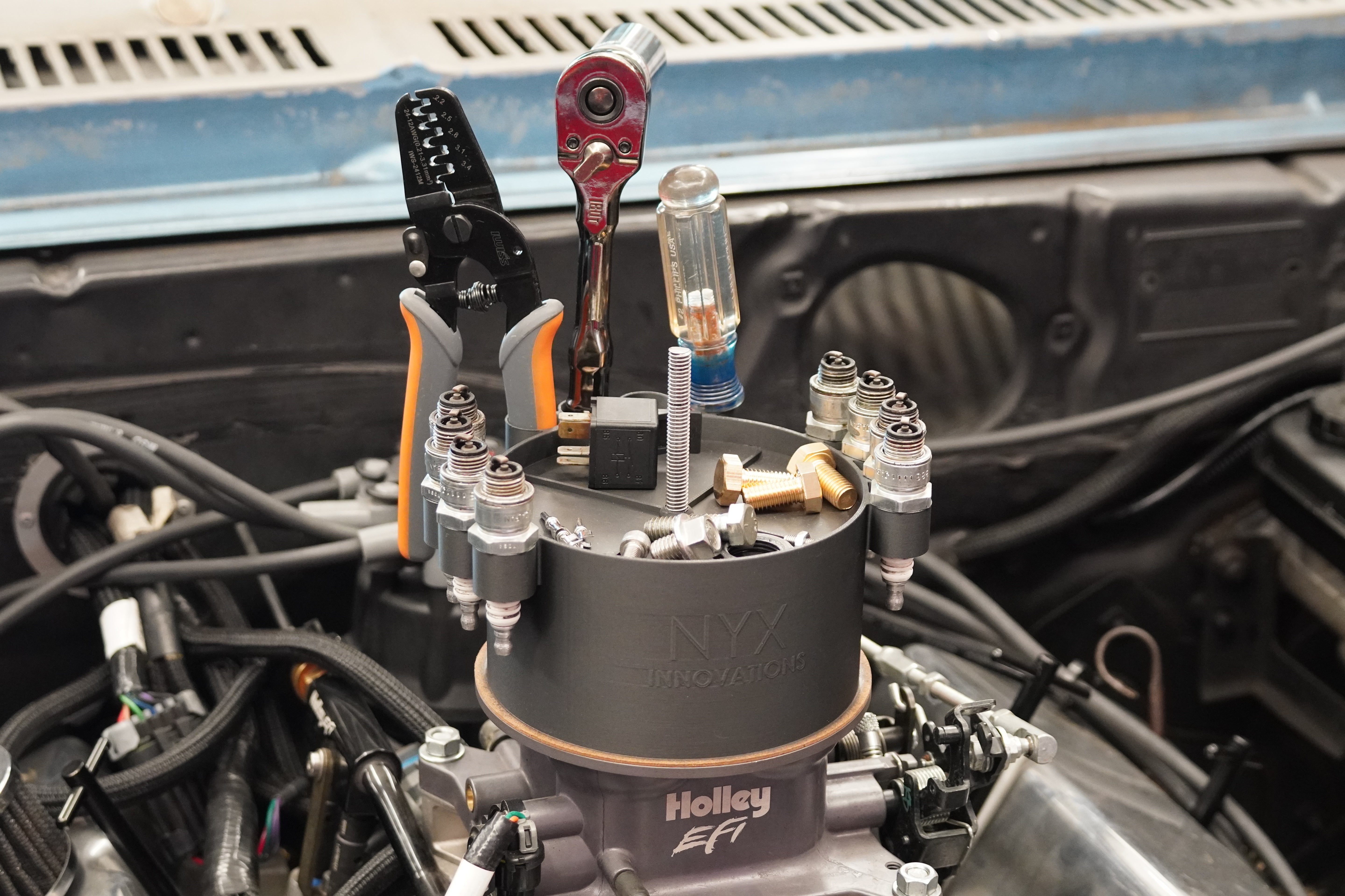 Carburetor Cap Tool and Spark Plug Holder